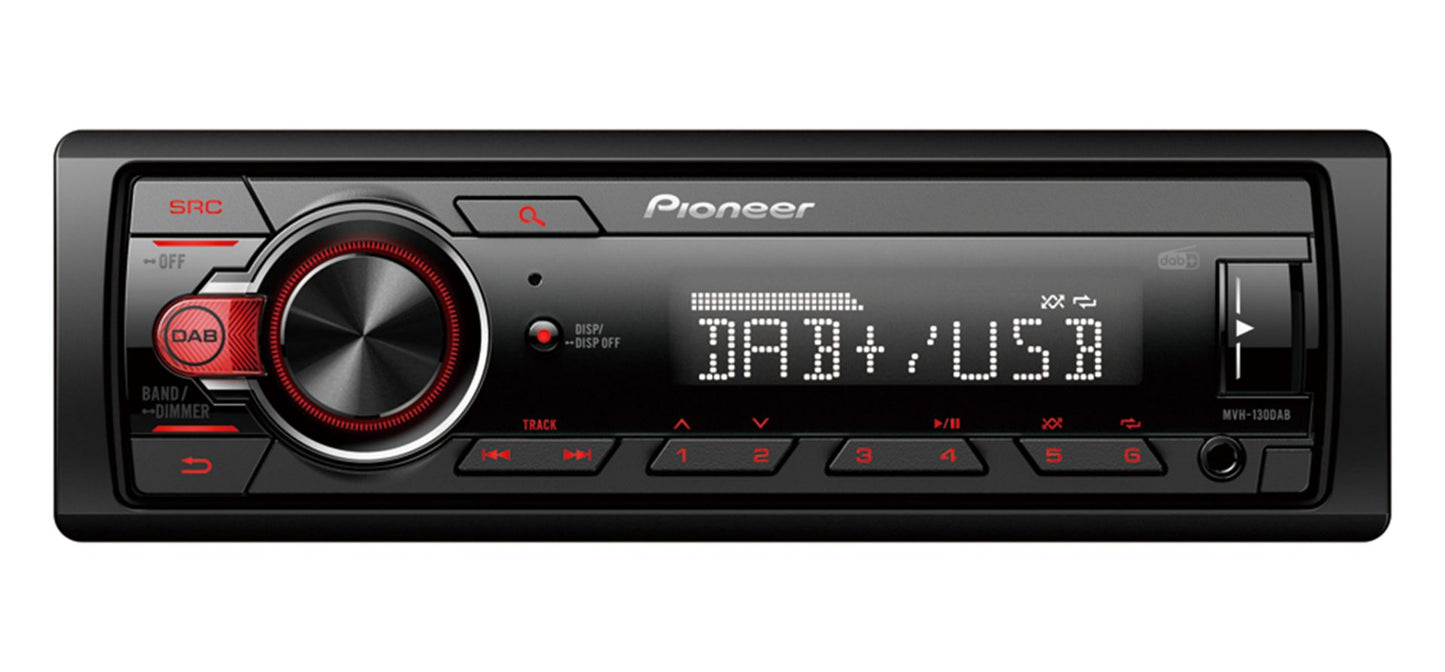 Autoradio Pioneer MVH-130DAB 1DIN MP3 USB Compatibile con Android 50WX4