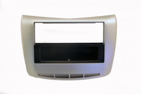 Mascherina Adattatore Autoradio Stereo 1DIN per Lancia Delta III dal 2008 Silver Adattatore con Vano