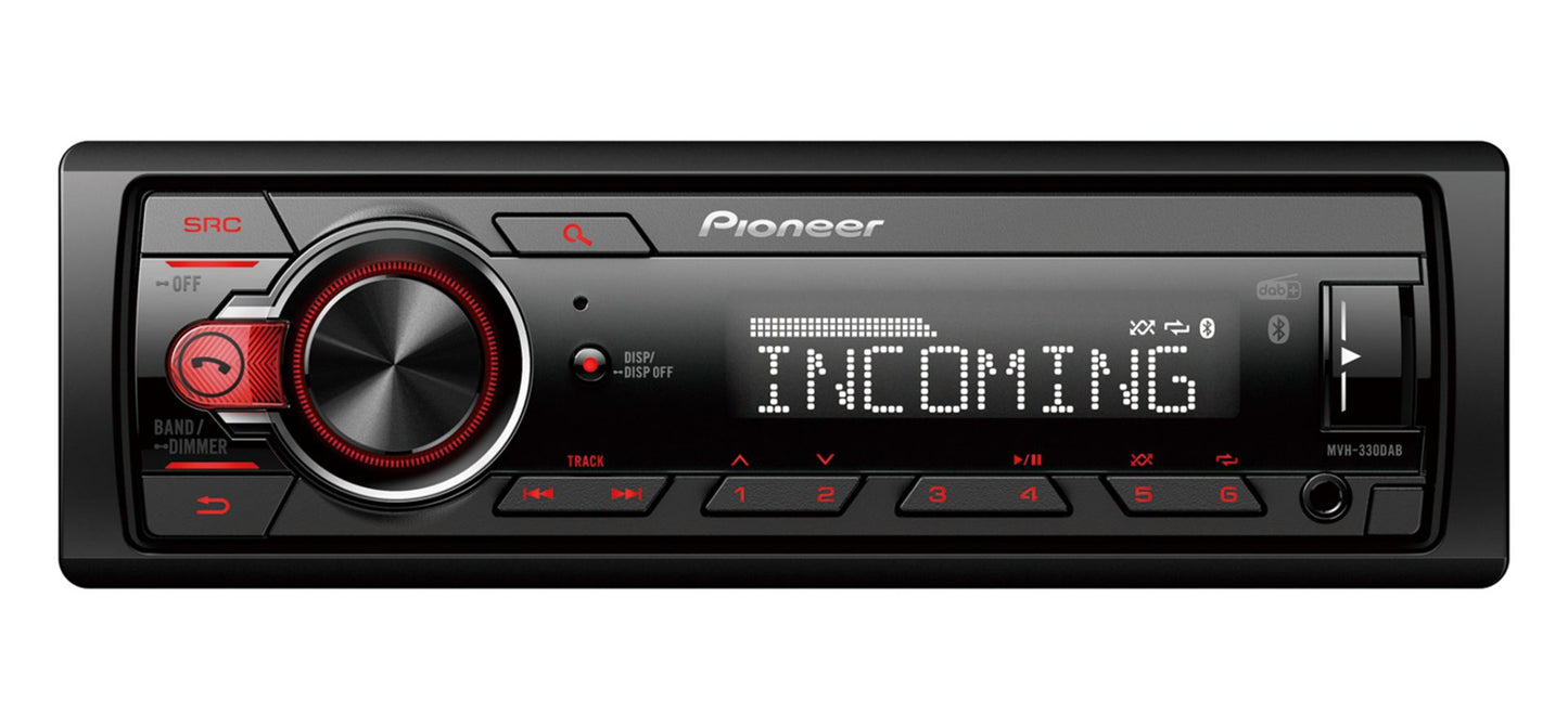 Autoradio Pioneer MVH-330DAB 1DIN Bluetooth MP3 USB Compatibile con Android 50WX4