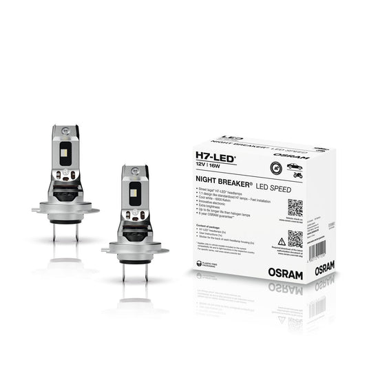 OSRAM Night Breaker H7 Lampade LED SPEED Omologate 6000K per Auto e Moto