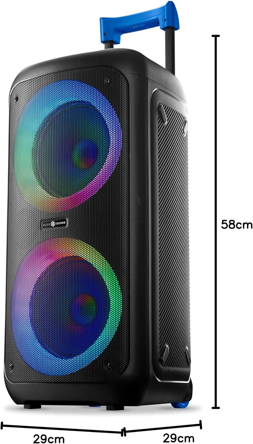 Music Sound – SOUND BOX - Cassa Speaker Bluetooth 80W.