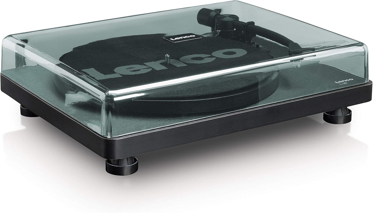 LENCO L-30BK Giradischi a Cinghia Uscite RCA USB