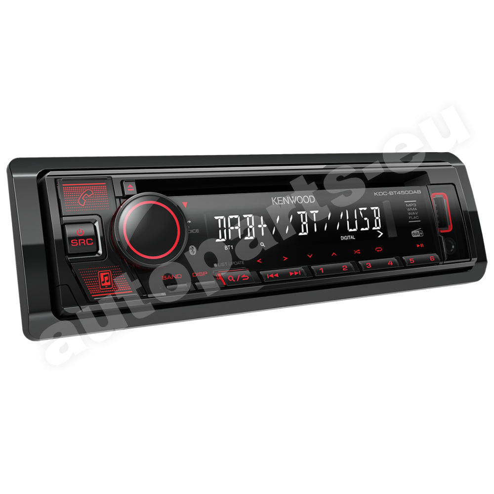 Autoradio KENWOOD KDC-BT450DAB 1DIN DAB+ Ingresso CD/USB Bluetooth con Antenna DAB Inclusa