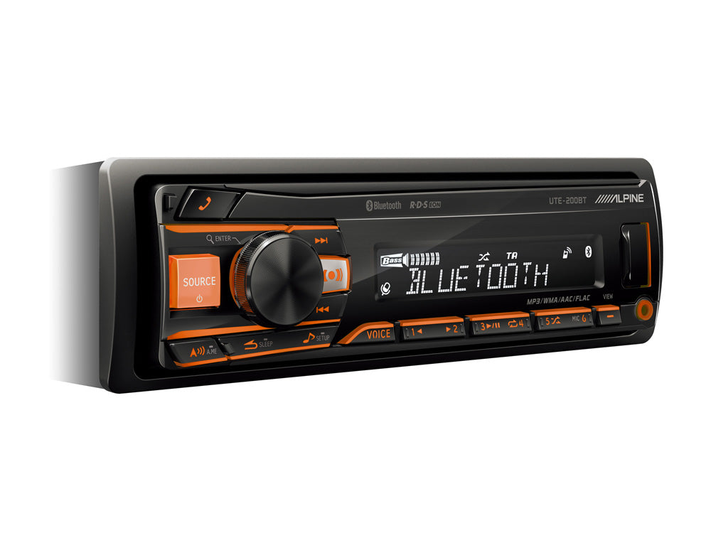 Autoradio Alpine UTE-200BT 1DIN per Auto Bluetooth Ingresso USB 4x50W 2 PreOut