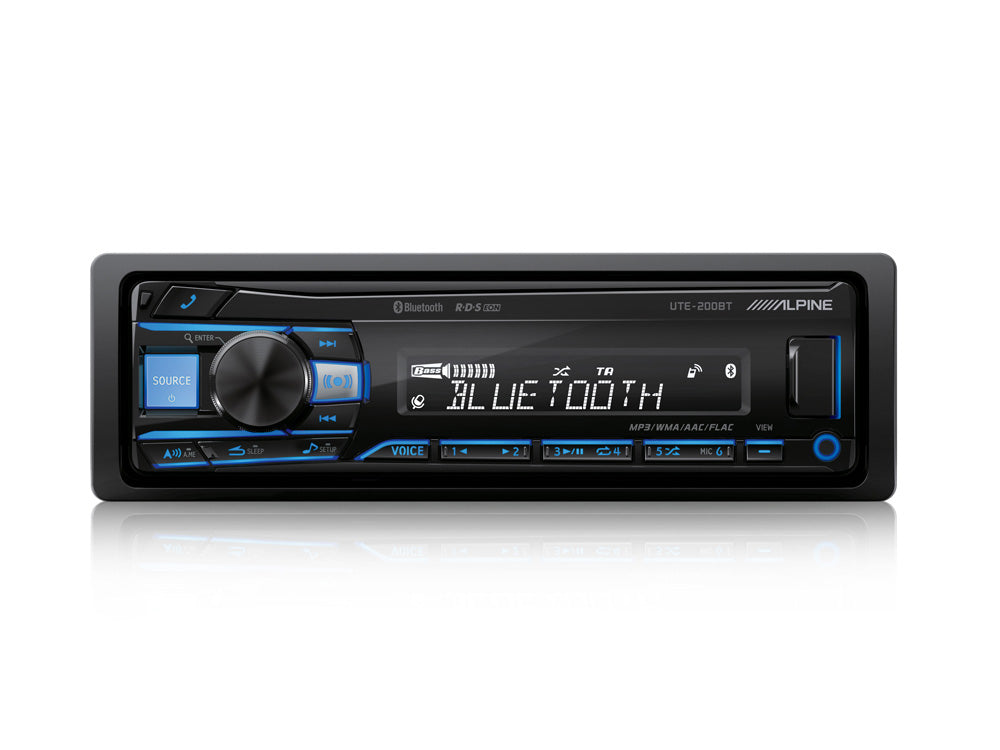 Autoradio Alpine UTE-200BT 1DIN per Auto Bluetooth Ingresso USB 4x50W 2 PreOut