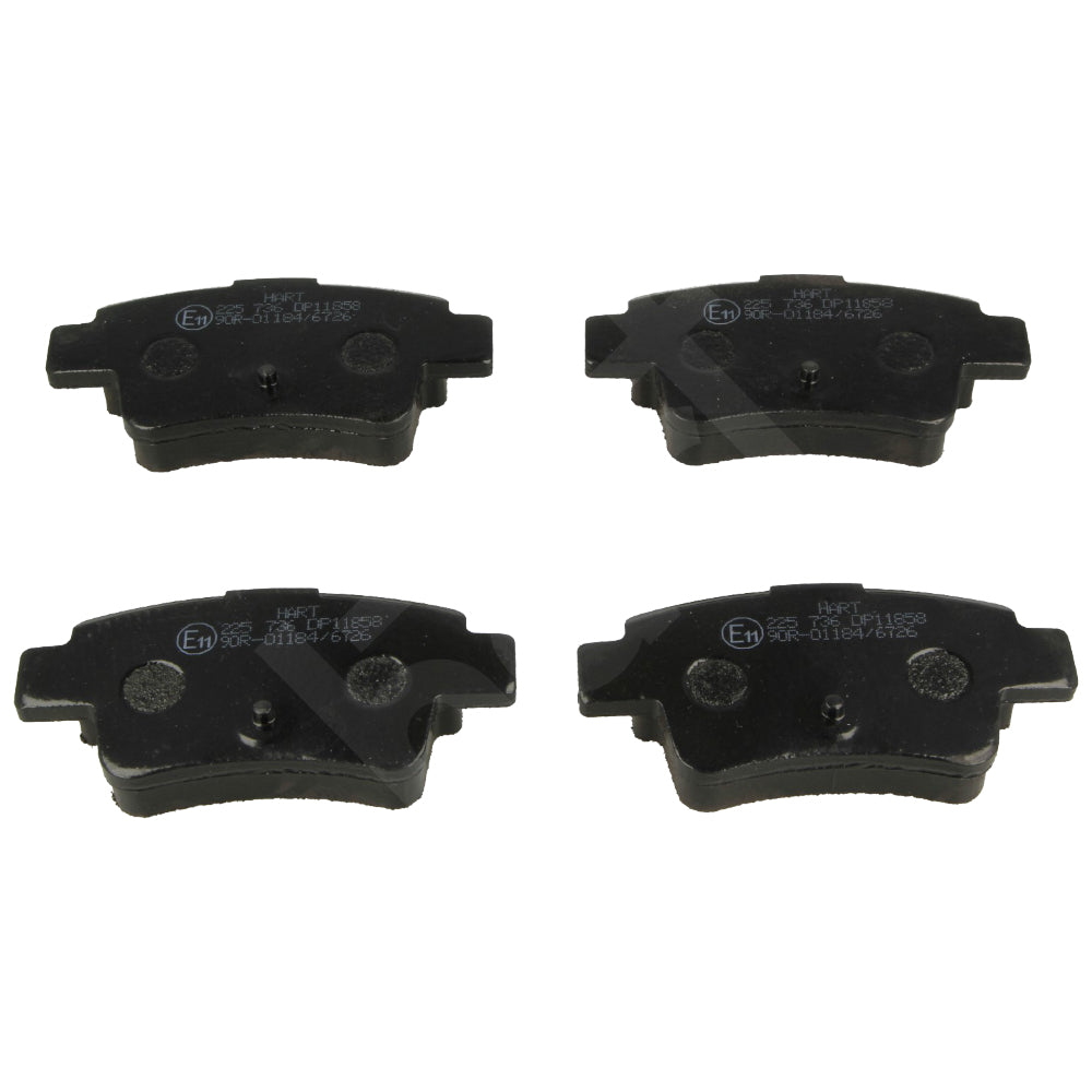 Kit 4 Pastiglie Freno Posteriori HART per FIAT GRANDE PUNTO (199_) 1.9 D / 1.6 D Multijet