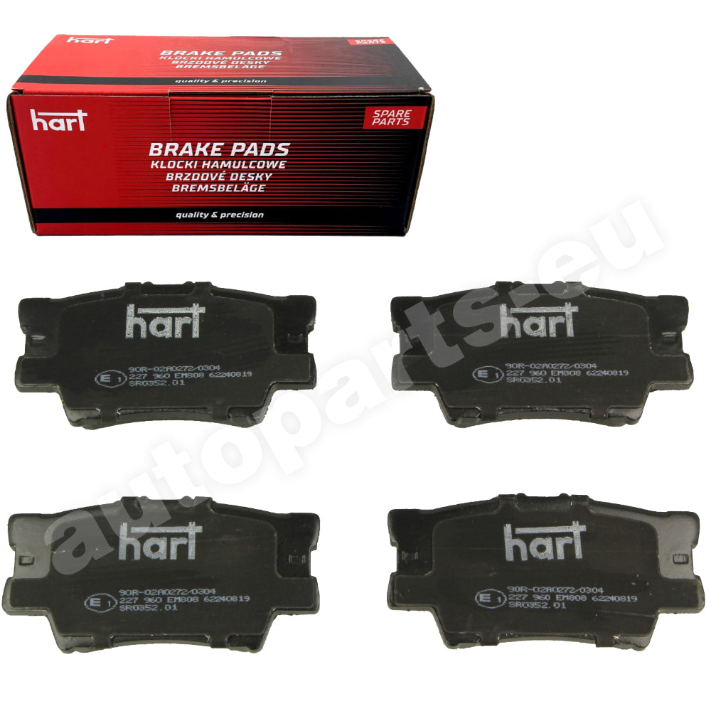 Kit 4 Pastiglie Freno Posteriori HART per LEXUS ES (_V4_) 3.5 (GSV40_, GSV40) 204 KW