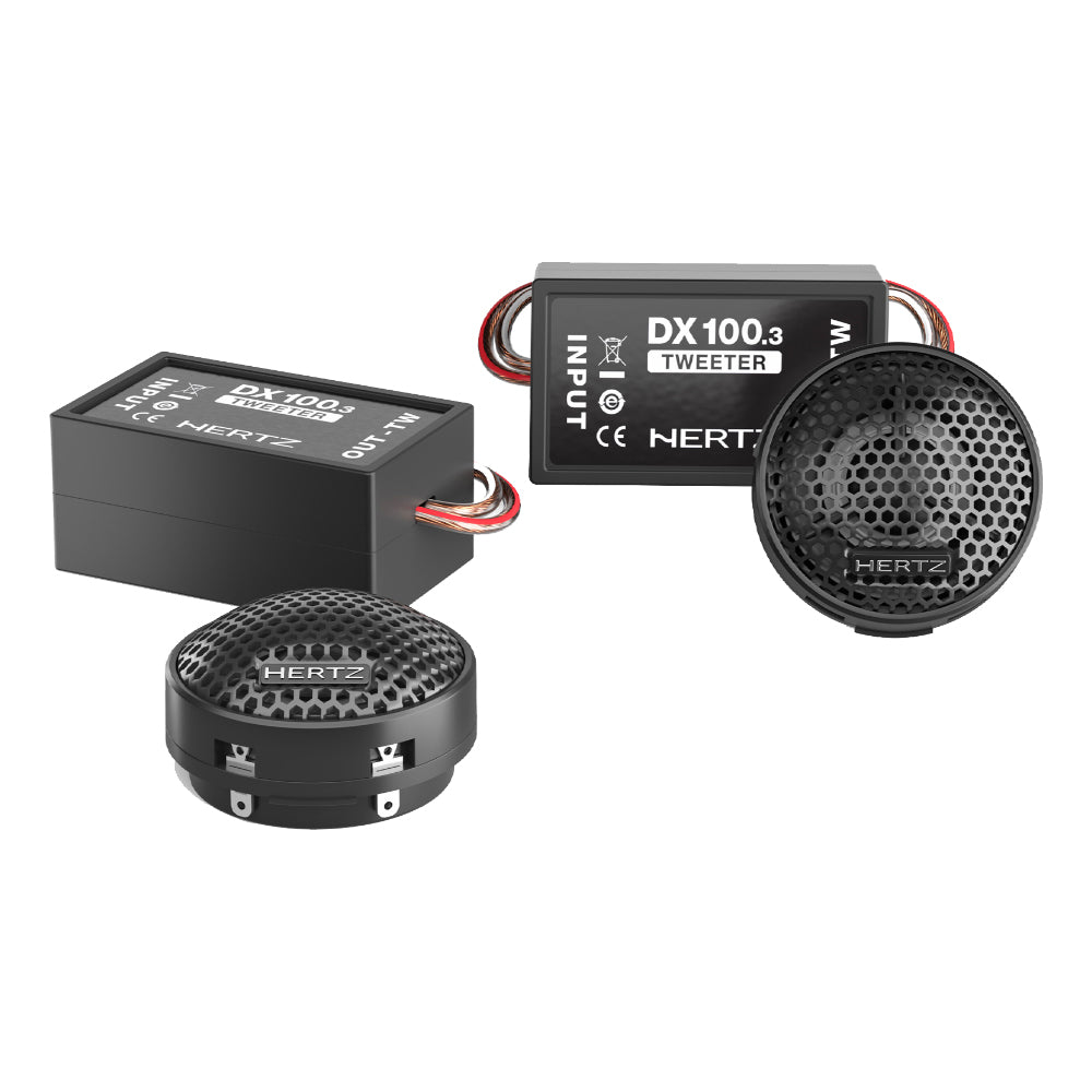 Hertz DT 24.3 Coppia di Tweeter per Auto 24mm con Filtri Crossover Inclusi 80W