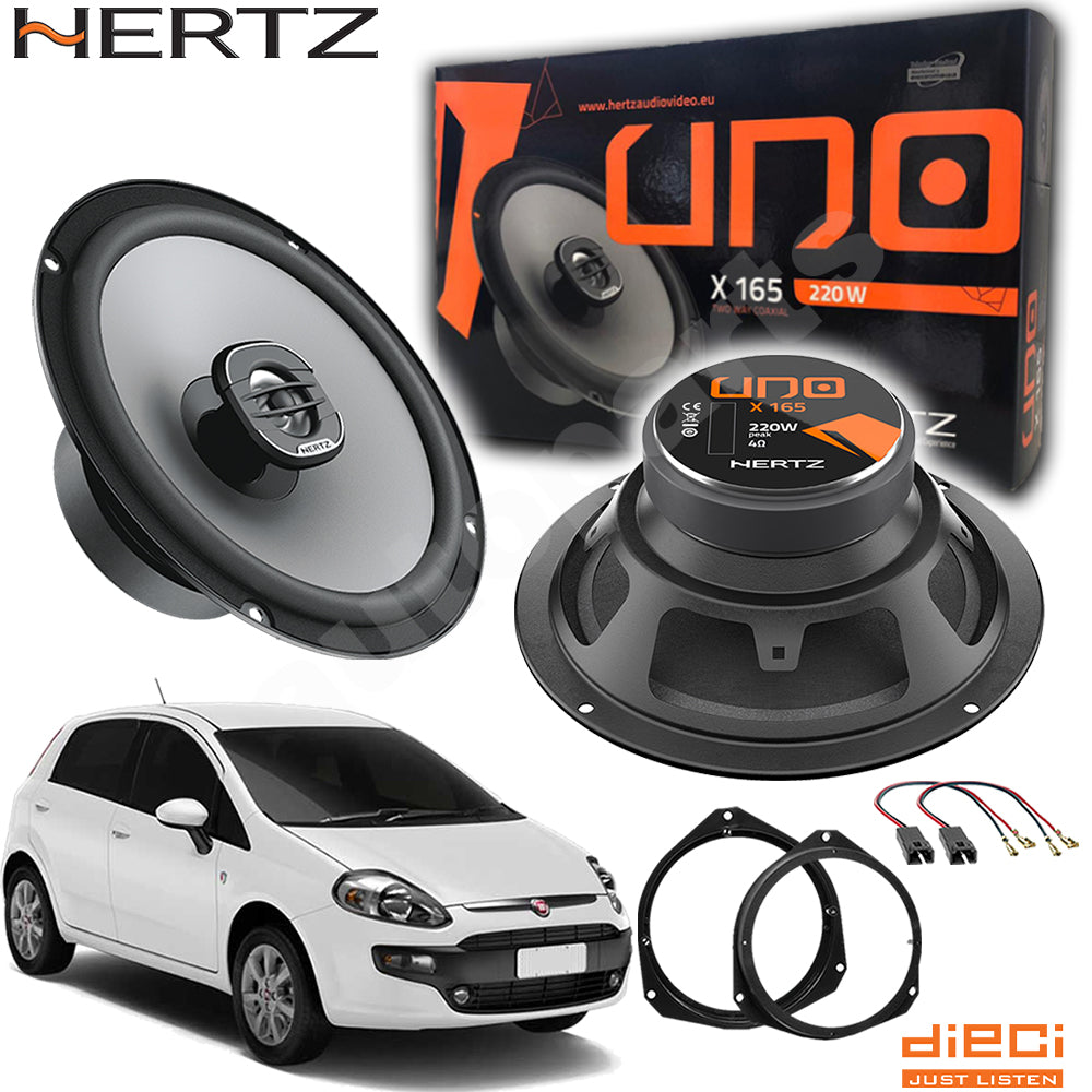 Kit 2 Casse Altoparlanti Hertz X165 Anteriori per Fiat Grande Punto (199) dal 2008