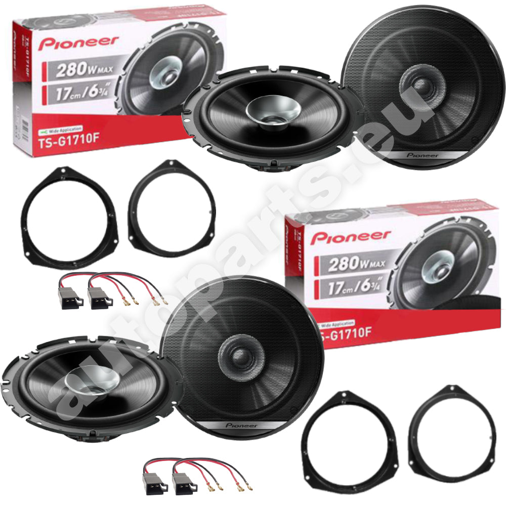 Kit 4 Casse Pioneer Anteriori e Posteriori per Alfa Romeo Giulietta Doppio Cono
