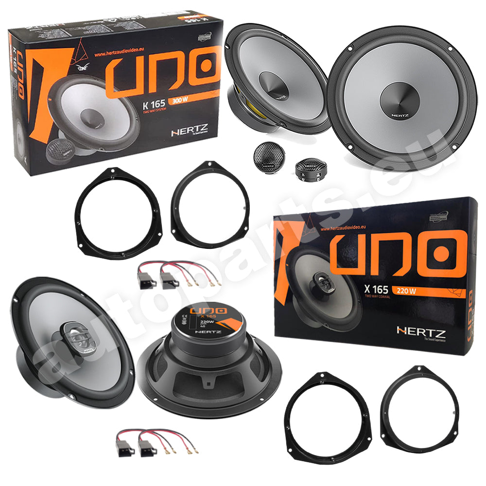 Kit 6 Casse Altoparlanti Hertz K165 - X165 Anteriori e Posteriori per Fiat 500X dal 2014
