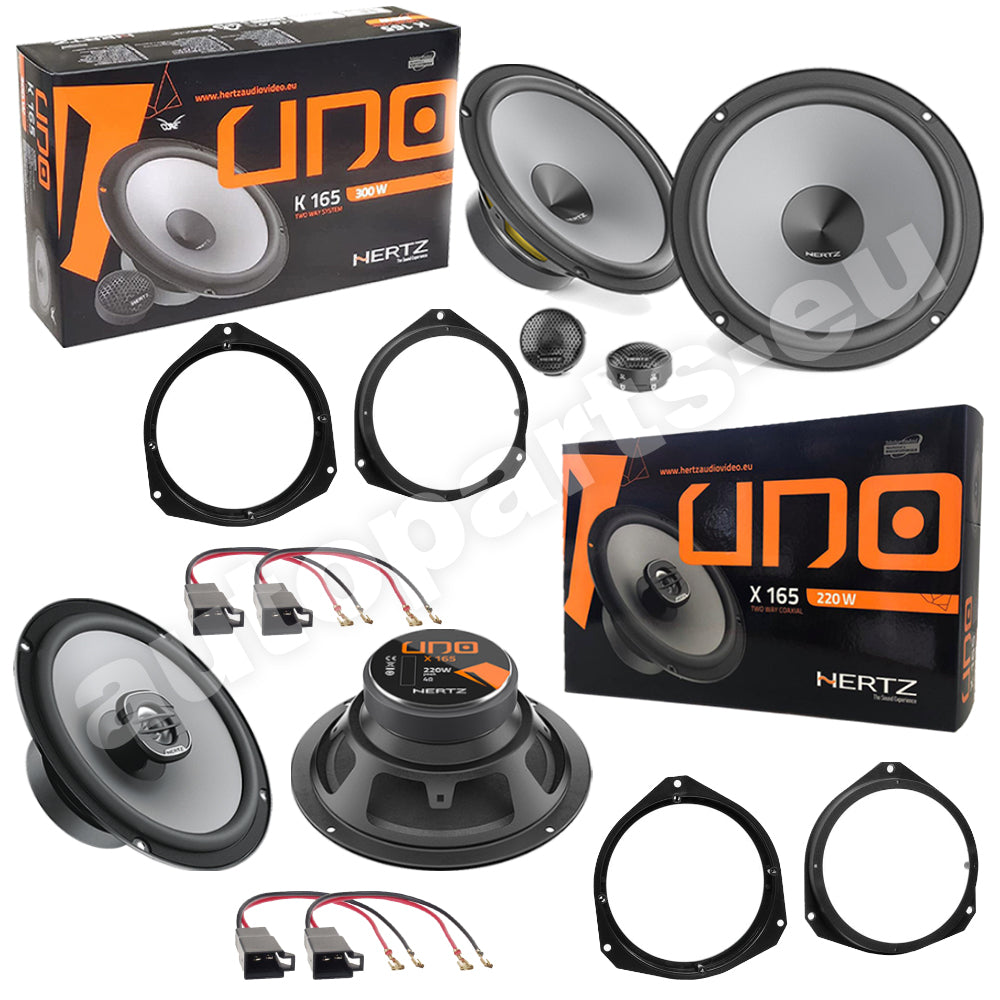 Kit 6 Casse Altoparlanti Hertz K165 - X165 Anteriori e Posteriori per Alfa Romeo Giulietta