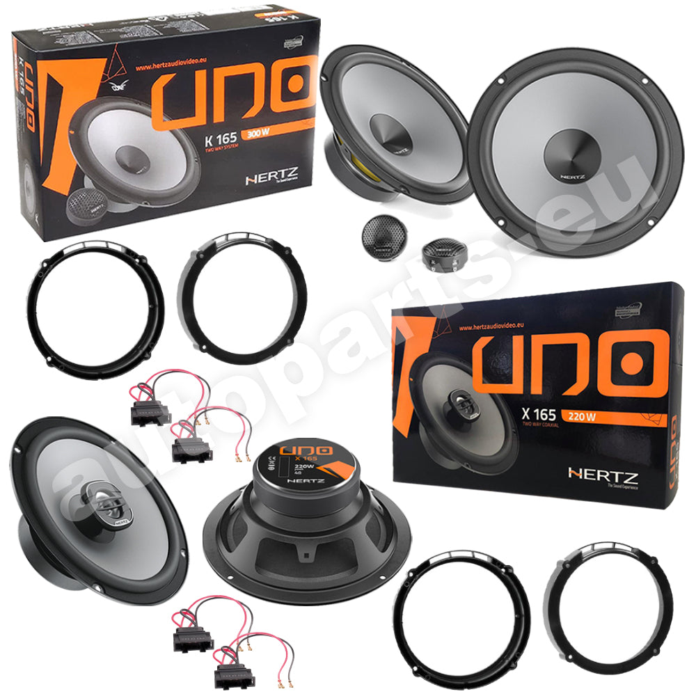 Kit 6 Casse Altoparlanti Hertz K165 - X165 Anteriori e Posteriori per Skoda Octavia II dal 2005