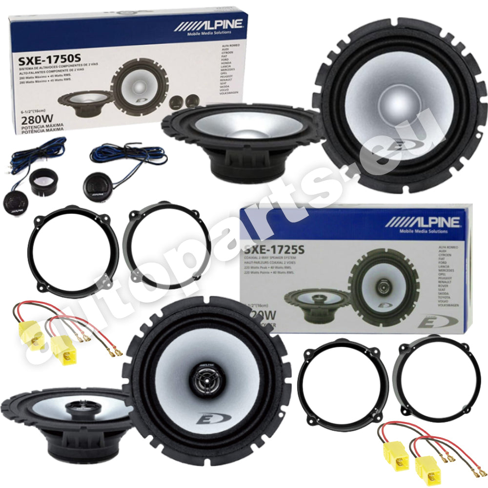 Kit 6 Casse Altoparlanti Alpine SXE-1750s - SXE-1725s Anteriori e Posteriori per Lancia Musa dal 2004