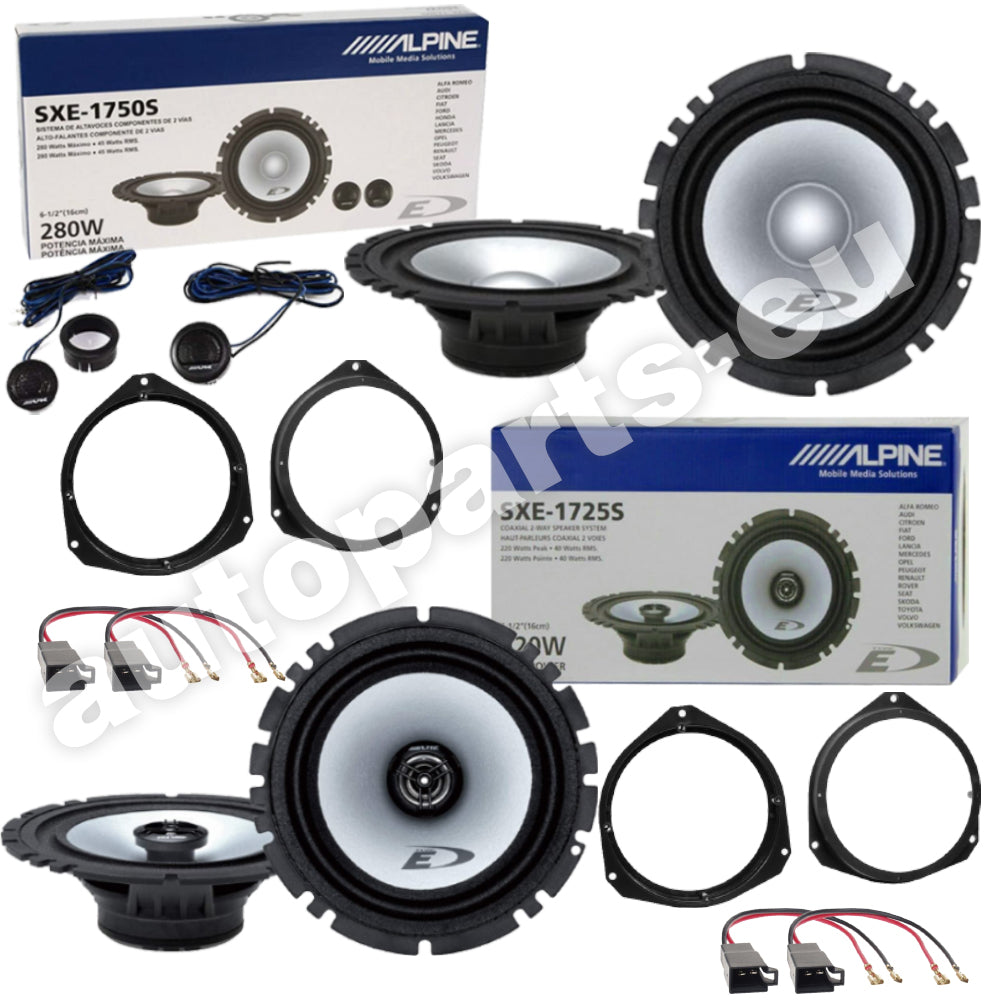 Kit 6 Casse Altoparlanti Alpine SXE-1750s - SXE-1725s Anteriori e Posteriori per Fiat 500X dal 2014