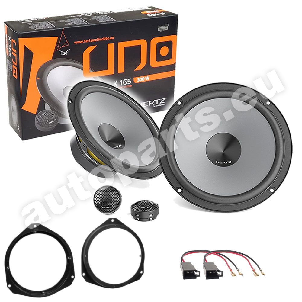 Kit 4 Casse Altoparlanti Hertz K165 Anteriori per Opel Corsa D dal 2006