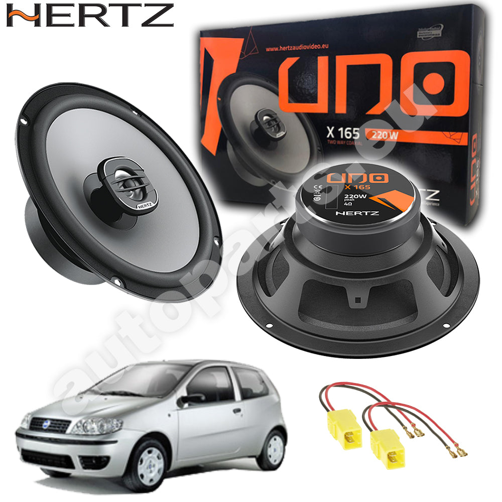 Kit 2 Casse Altoparlanti Hertz X165 Anteriori per Fiat Punto (188)