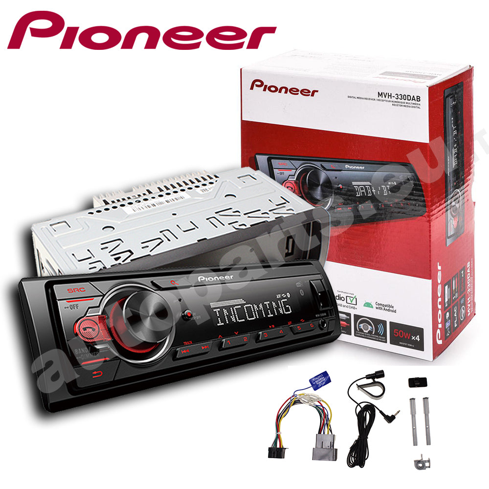 Autoradio Pioneer MVH-330DAB 1DIN Bluetooth MP3 USB Compatibile con Android 50WX4