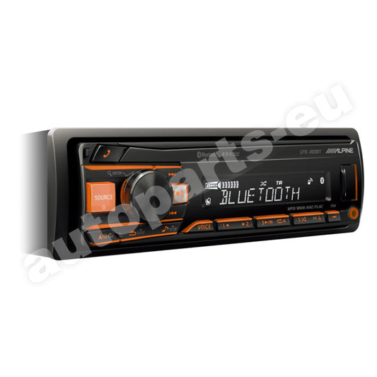 Autoradio Alpine UTE-200BT 1DIN per Auto Bluetooth Ingresso USB 4x50W 2 PreOut