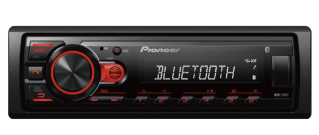 Autoradio Pioneer MVH-230BT 1DIN Bluetooth MP3 USB Compatibile con Android 50WX4