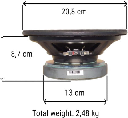 LA VOCE WSF081.82 Woofer Professionale 8 Ohm 300W Max 20cm 8''