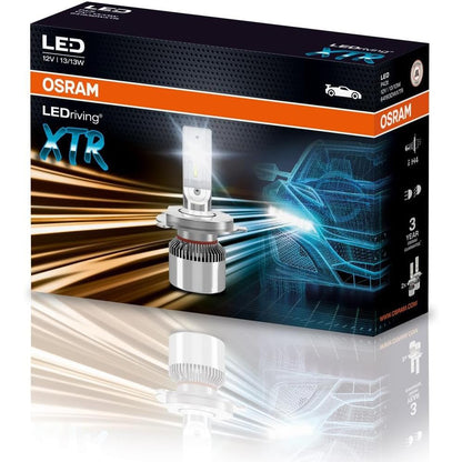 Lampade LED Osram H4 64193DWXTR 2 PZ per Fari Auto Luce Bianca 6000K