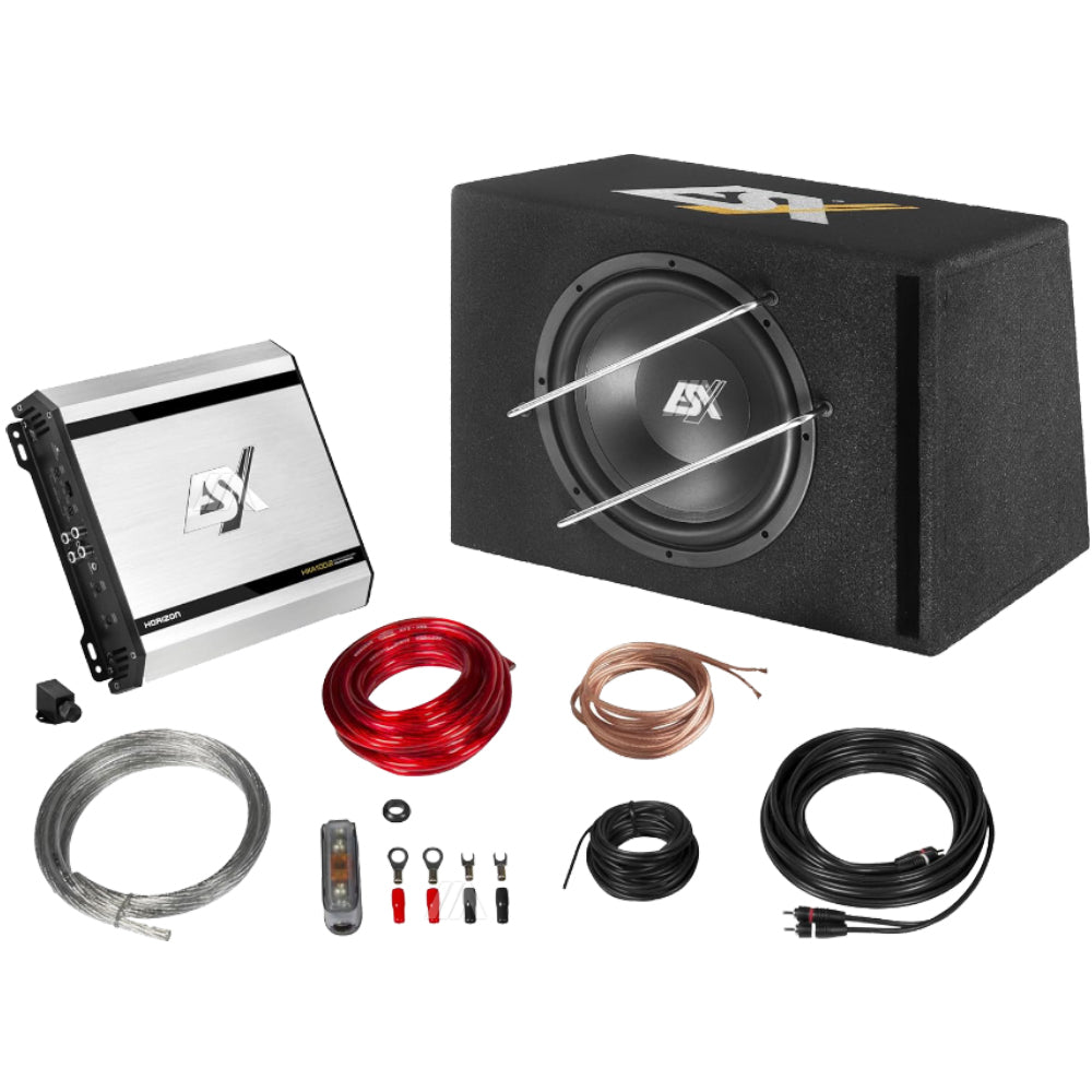 Kit completo ESX Horizon HXP400 BassPack Confezione Bassi All-In-One
