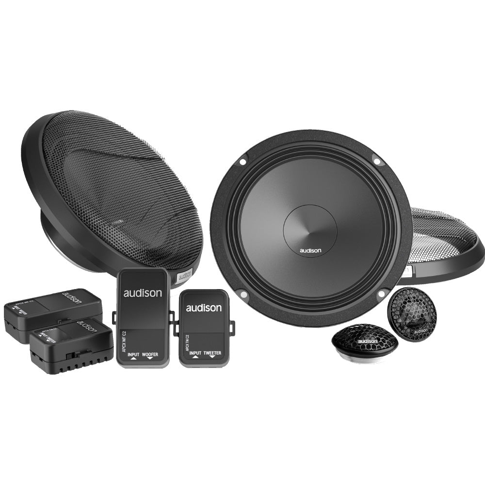 AUDISON APK 165 2 Ohm Kit 2 Vie 6.5" 16.5cm Altoparlanti per Auto con Crossover