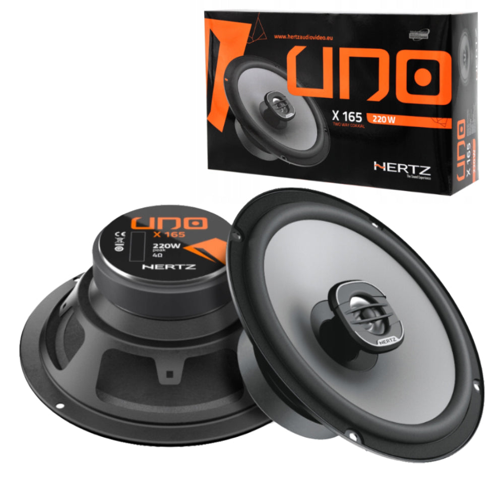 Casse Altoparlanti Hertz X165 per Auto 16,5cm 220W Kit 2 Vie Coassiali