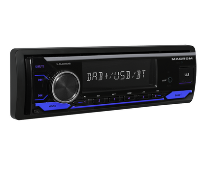 Autoradio Macrom M-DL3300DAB 1DIN per Auto DAB+ Bluetooth Ingresso USB AUX 4x50W