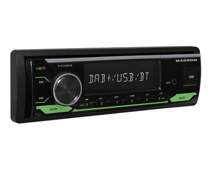 Autoradio Macrom M-DL3300DAB 1DIN per Auto DAB+ Bluetooth Ingresso USB AUX 4x50W
