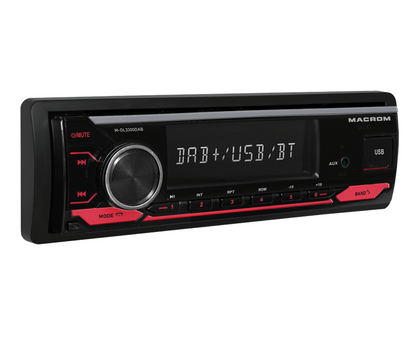 Autoradio Macrom M-DL3300DAB 1DIN per Auto DAB+ Bluetooth Ingresso USB AUX 4x50W