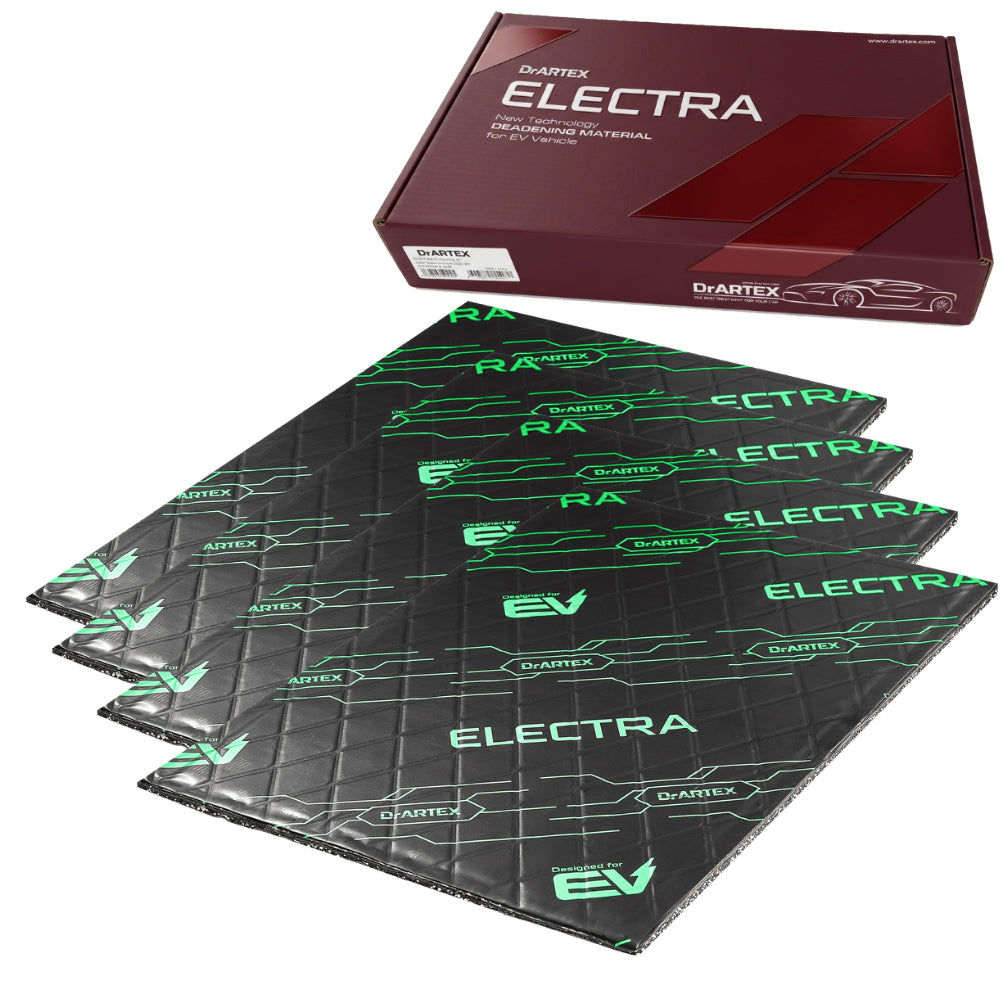 Insonorizzante Auto DrArtex Isolante Fonoassorbente 470x300x9 mm EV Green 9.0 8 Fogli
