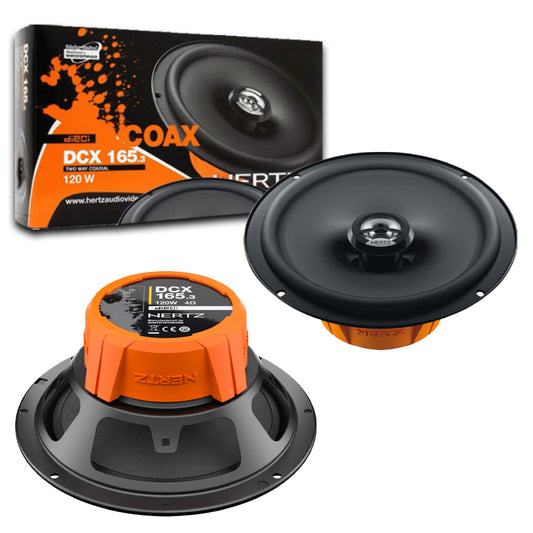 Casse Altoparlanti Hertz DCX 165.3 per Auto 16,5cm 120W Kit 2 Vie Coassiali