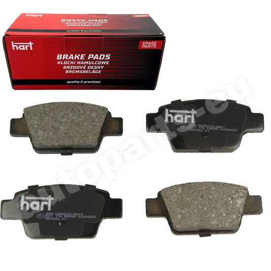 Kit 4 Pastiglie Freno Posteriori HART per LANCIA DELTA III (844_) 1.4 88 / 110 KW