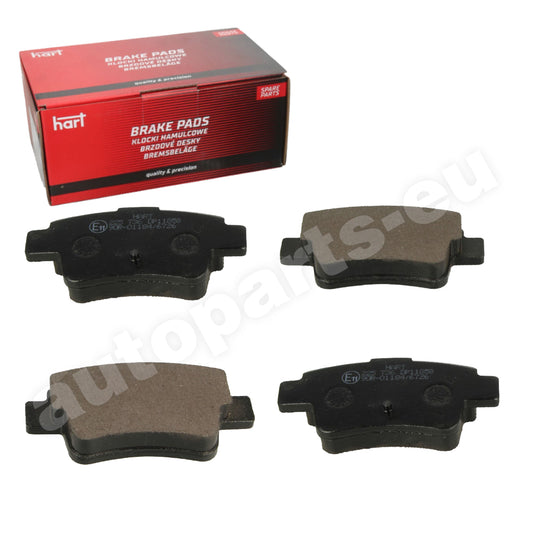 Kit 4 Pastiglie Freno Posteriori HART per FIAT GRANDE PUNTO (199_) 1.9 D / 1.6 D Multijet