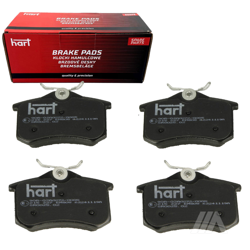 Kit 4 Pastiglie Freno Posteriori HART per VW POLO (6N2) 1.4/1.6