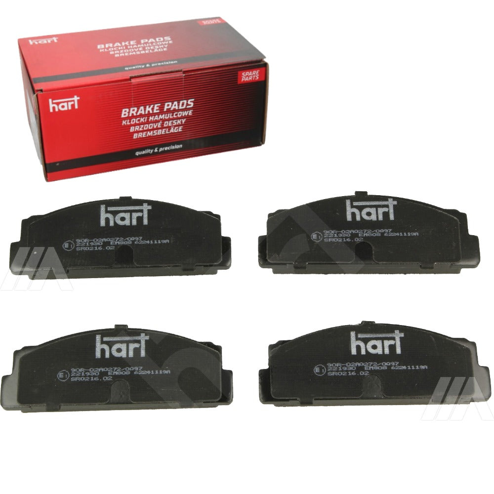 Kit 4 Pastiglie Freno Anteriori HART per AUTOBIANCHI A 111 1.4