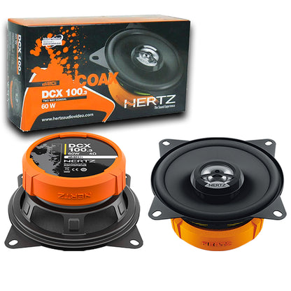 Casse Altoparlanti Hertz DCX 100.3 per Auto 10cm 60W Kit 2 Vie Coassiali