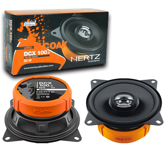 Casse Altoparlanti Hertz DCX 100.3 per Auto 10cm 60W Kit 2 Vie Coassiali