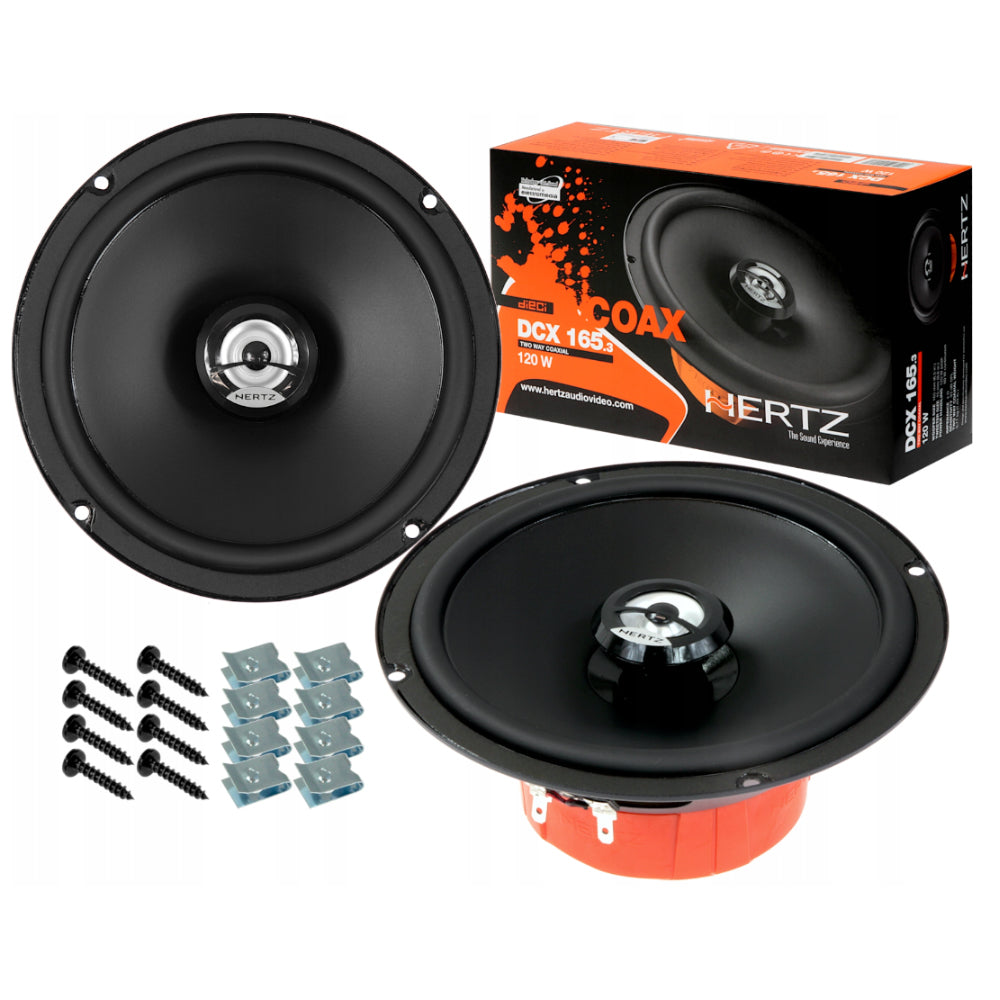 Casse Altoparlanti Hertz DCX 165.3 per Auto 16,5cm 120W Kit 2 Vie Coassiali