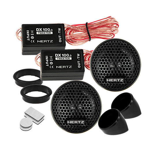 Hertz DT 24.3 Coppia di Tweeter per Auto 24mm con Filtri Crossover Inclusi 80W