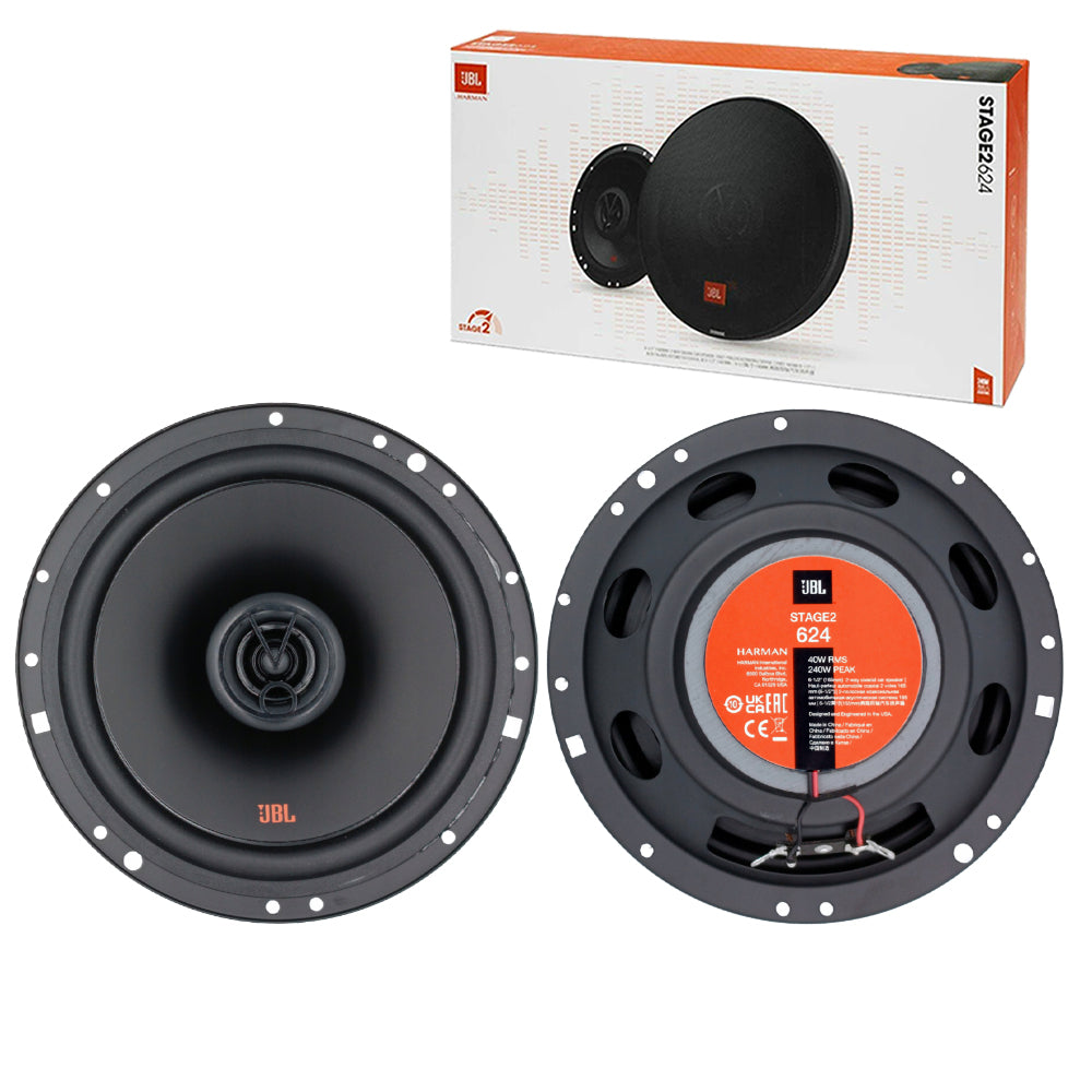 Casse Altoparlanti JBL Stage2 624 per Auto 16,5cm 240W Kit 2 Vie Coassiali