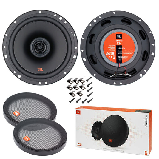 Casse Altoparlanti JBL Stage2 624 per Auto 16,5cm 240W Kit 2 Vie Coassiali