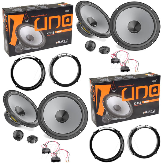 Kit 8 Casse Altoparlanti Hertz K165 Anteriori Posteriori Volkswagen Golf 7 (VII)