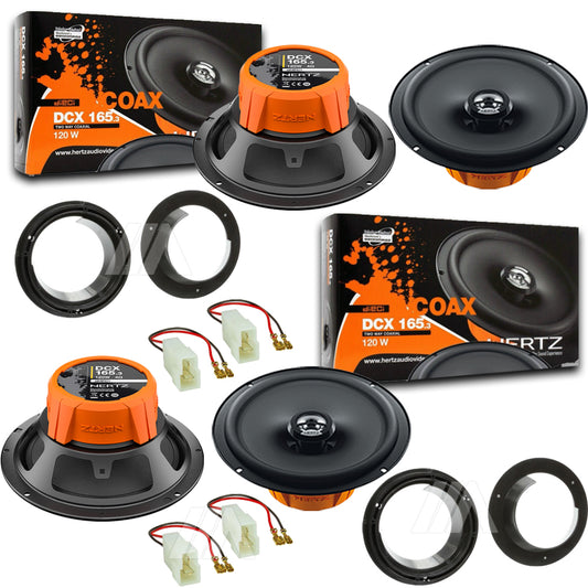 Kit 4 Casse Altoparlanti Hertz DCX165.3 Anteriori e Posteriori per Suzuki Swift dal 2004