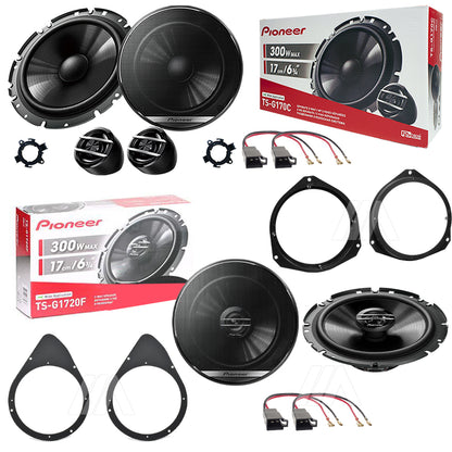 Kit 6 Casse Pioneer TS-G170C TS-G1720F Anteriori e Posteriori per Fiat 500/500C dal 2007