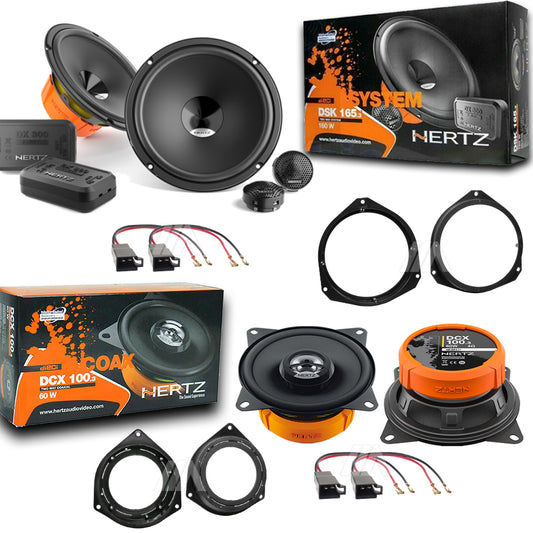 Kit 6 Casse Altoparlanti Hertz DSK165 DCX100.3 Anteriori e Posteriori per Fiat 500 dal 2008