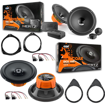 Kit 6 Casse Altoparlanti Hertz DSK165 DCX165.3 Anteriori e Posteriori per Fiat 500 Abarth (595)