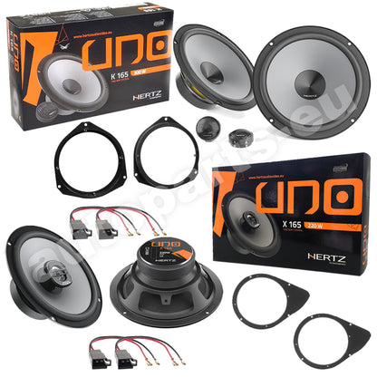 Kit 6 Casse Altoparlanti Hertz K165 - X165 Anteriori e Posteriori per Fiat 500 Abarth (595)